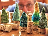 Simply Notable Knitted Cork Christmas Trees